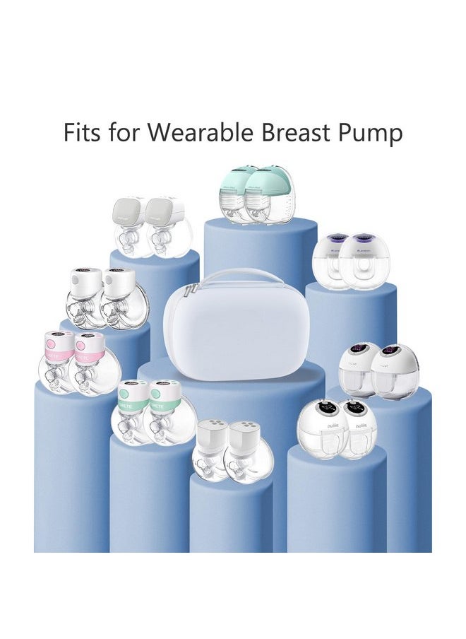 Gowing Wearable Breast Pumps Carrying Bags, Hard Shell Case with Removable Tray, Watertight Breast Pump Storage Bag Compatible with Most of Wearable Breast Pumps, Holds 2 Pumps