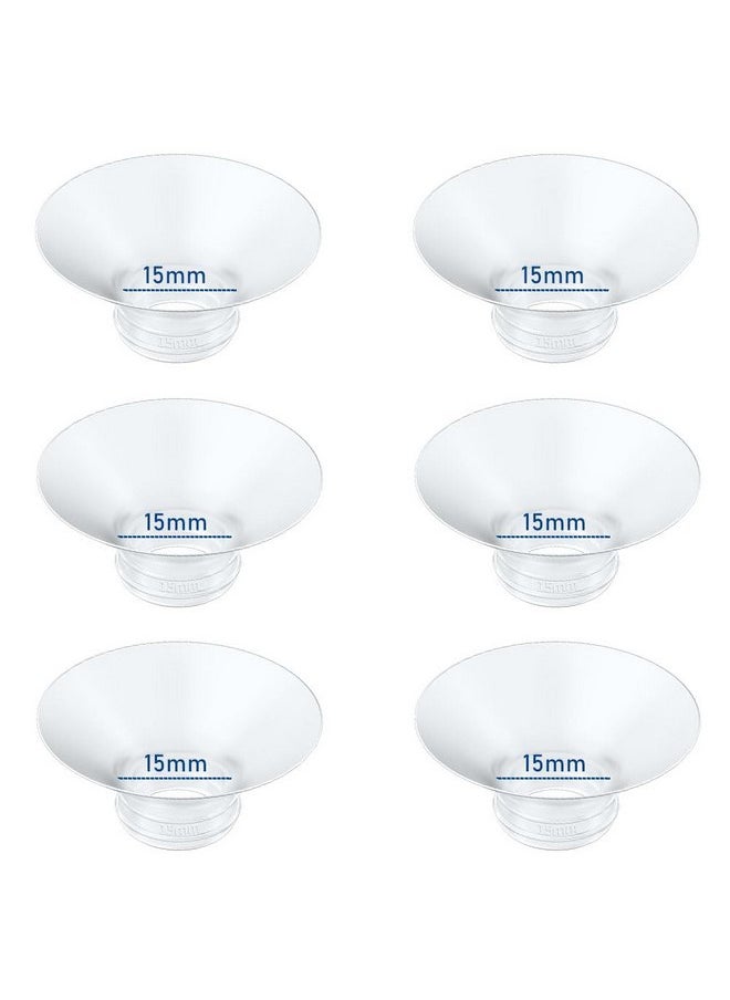 IVARONAL Flange Insert 15mm Compatible with Momcozy M5/M6/M9 Breast Pump Replacement Accessories,Momcozy M5 M6 M9 Flange Inserts Replacement Parts,6 Piece Set (6PC-15mm