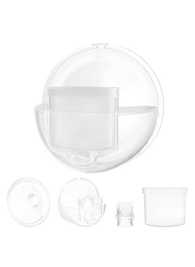 Paruu P10 Full Set Collector Cup, Original Breast Pump Parts, Wearable Breast Pump Replacement Accessories, 1 Set