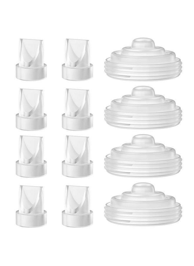 TOVVILD 8PCS Duckbill Valves 4PCS Silicone Diaphragm Compatible with Momcozy M5 Breast Pump, Replacement Pump Parts Accessories Compatible for M5 Momcozy,12PCS