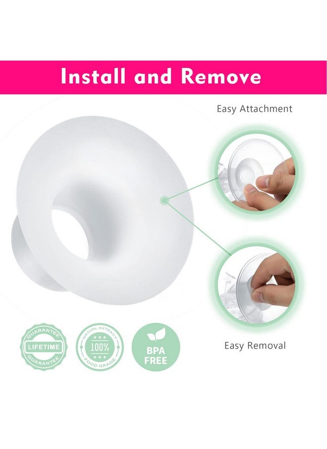 Durceler 16mm Silicone Flange Inserts Compatible with Medela/for Spectra S1 S2 / Elvie / S18 S21 / Momcozy S9 S12/ TSRETE 24mm Breast Pump Shields or Freemie 25mm; Reduce Nipple Tunnel Down to 16mm