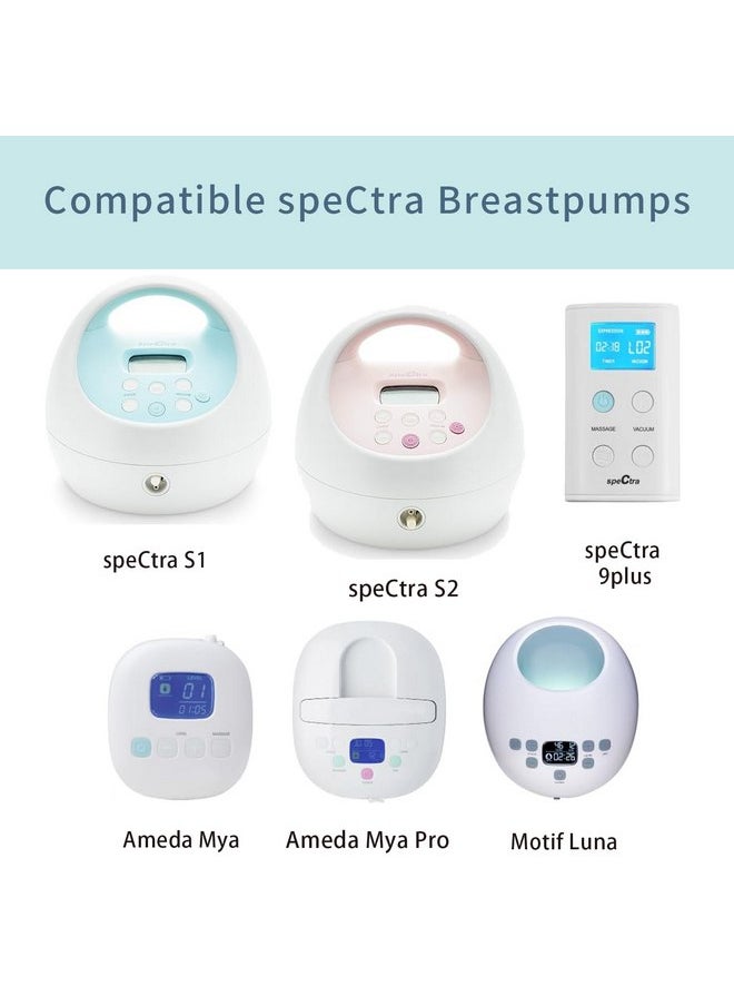 Momstouch Pump Parts Compatible with Spectra S1/S2/9 Plus, Not Original Accessories, Full Set Replacements Include 24mm Flange, Duckbill Valve, Backflow Protector, Tubing and Bottle