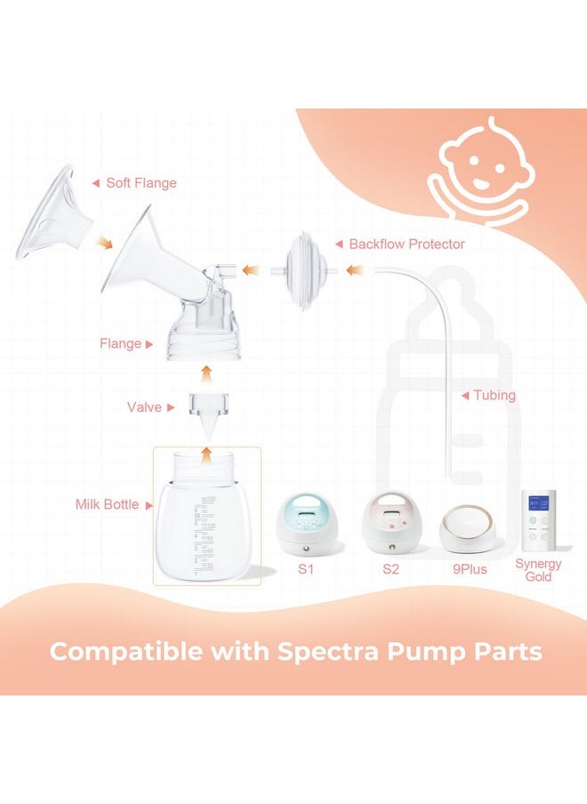 Breast Pump Parts Compatible with Spectra Replacement Pump Parts, Spectra Bottles, Spectra Pump Parts, Spectra Breast Pump, Spectra s1/s2/9 Plus, Not Original Accessories, 2 Count