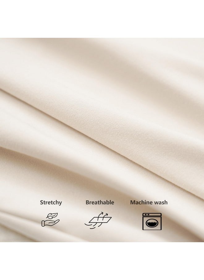 Konssy 2 Pack Nursing Pillow Covers, Stretchy and Soft Nursing Cover for Breastfeeding Pillows, Pillow Slipcover for Baby Girls Boys Newborn (Beige,Brown)