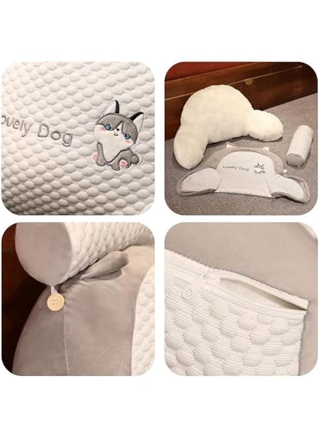 Reading Pillow for Kids,Back Pillow for Sitting in Bed, Washable Shredded Memory Foam Chair Pillow,for Kids Students & Adults for Watching TV Gaming Reading Working