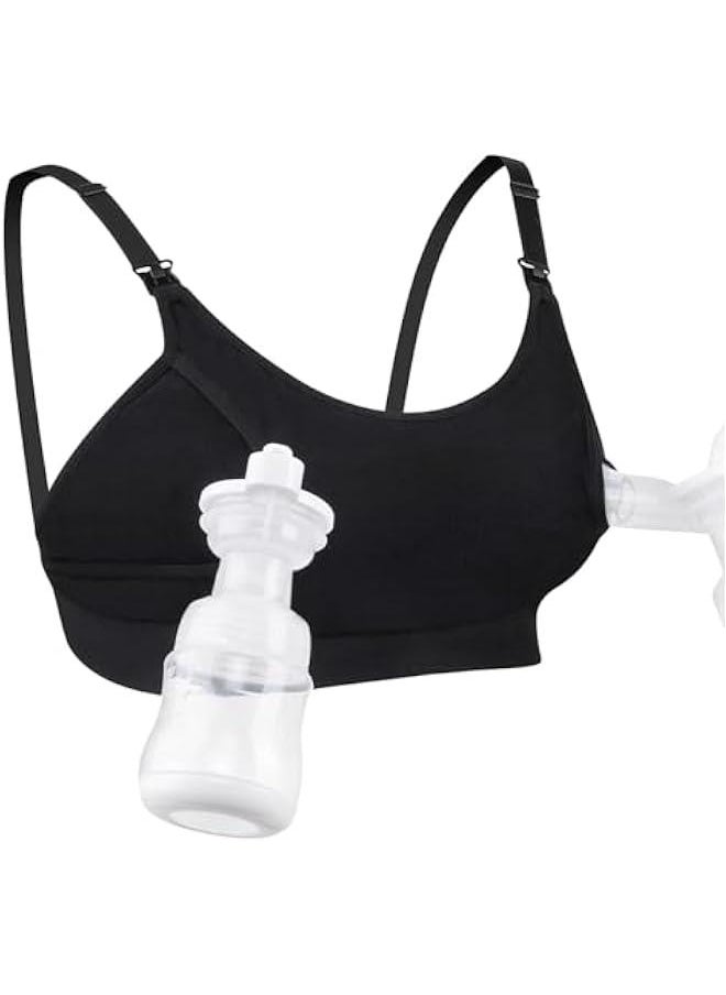 Hands Free Pumping Bra, Adjustable Breast-Pumps Holding and Nursing Bra, Pumping & Nursing Bra in One-XL