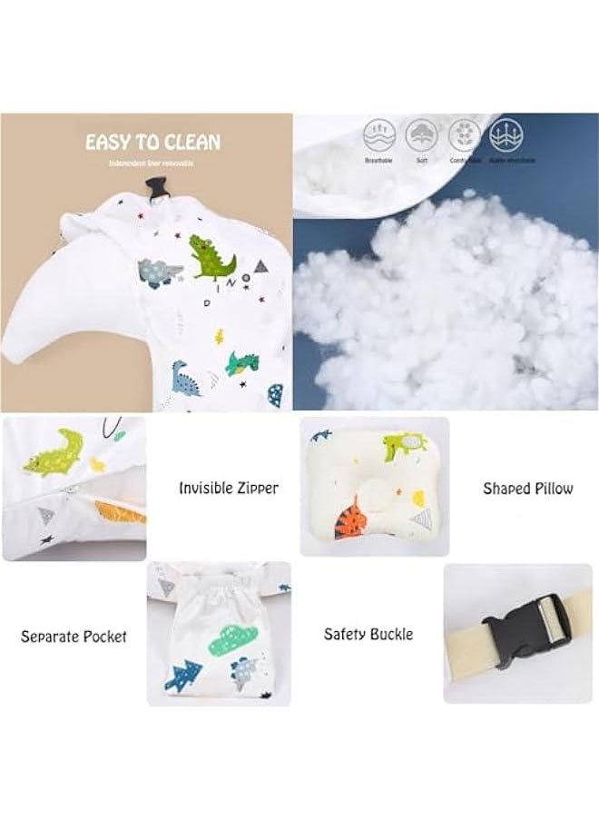 Original Nursing Pillow for Breastfeeding, Plus Size Breastfeeding Pillows for More Support, with Adjustable Waist Strap and Removable Cotton Cover