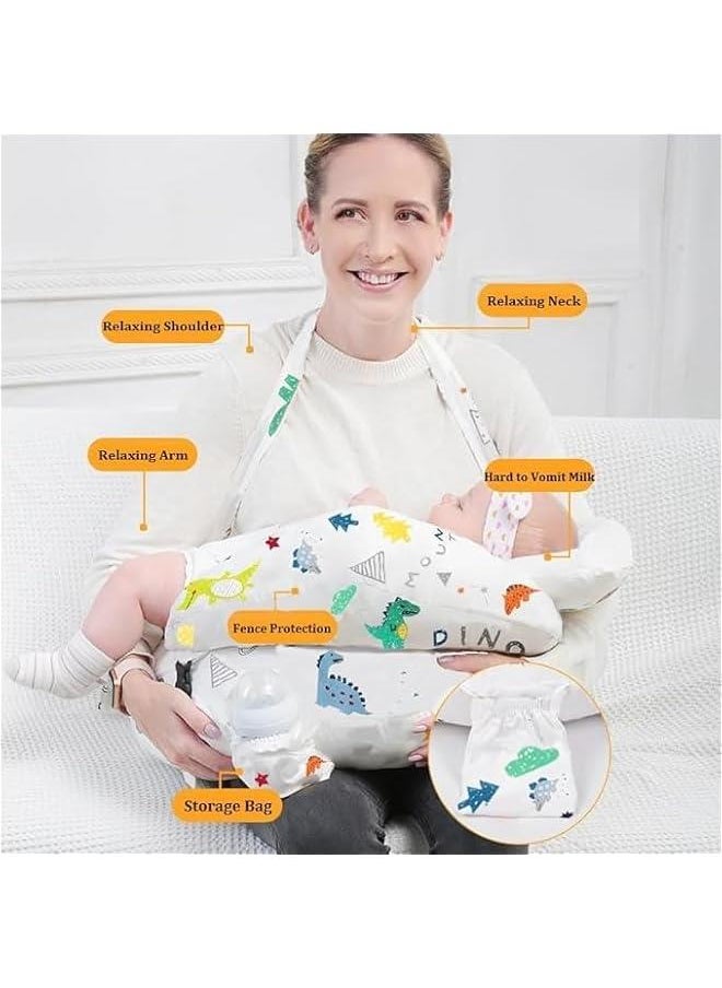 Original Nursing Pillow for Breastfeeding, Plus Size Breastfeeding Pillows for More Support, with Adjustable Waist Strap and Removable Cotton Cover
