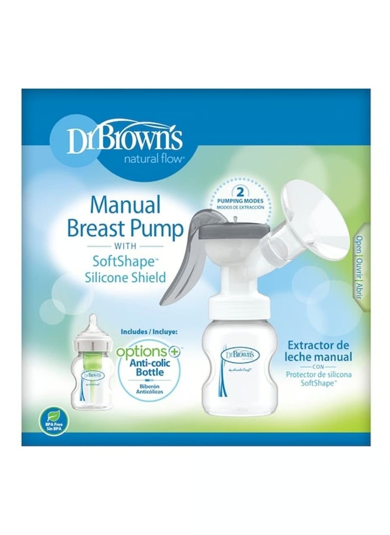Manual Breastpump Softshape Silicone Shield and Bottle