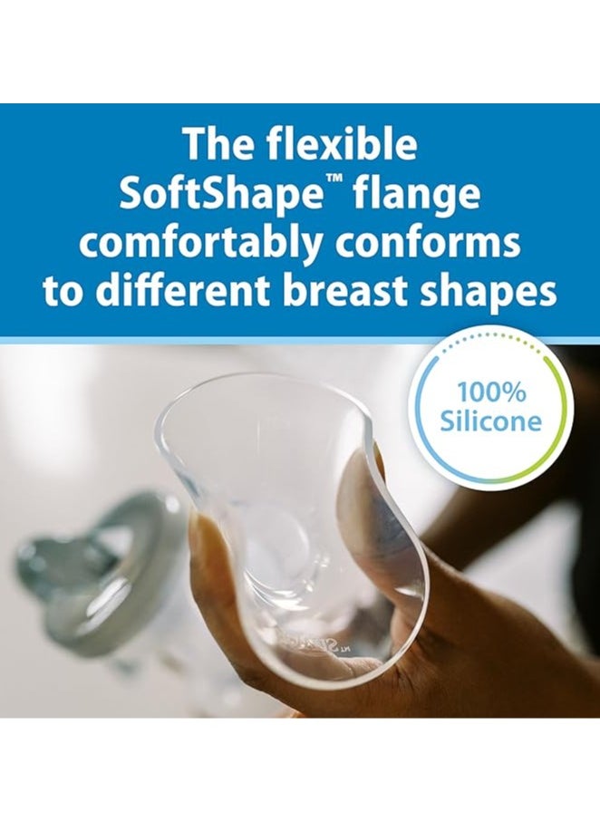 Manual Breastpump Softshape Silicone Shield and Bottle