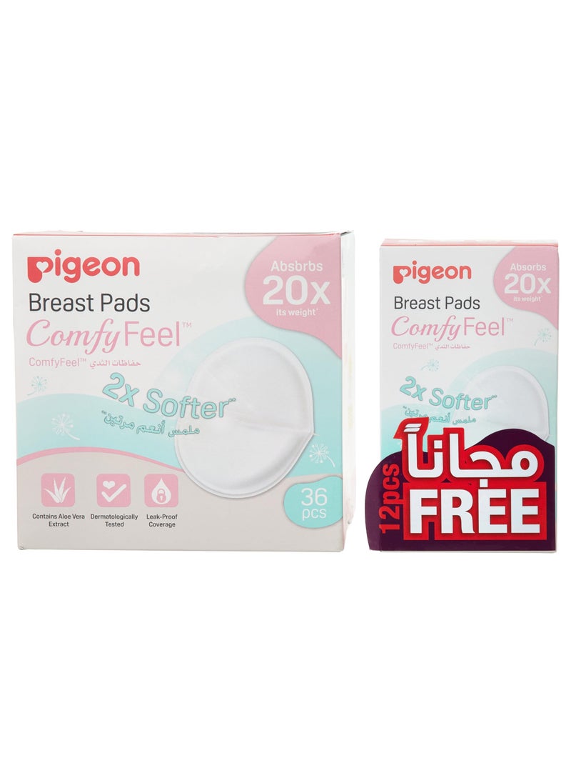 PIGEON BREAST PADS COMFY FEEL 36+12