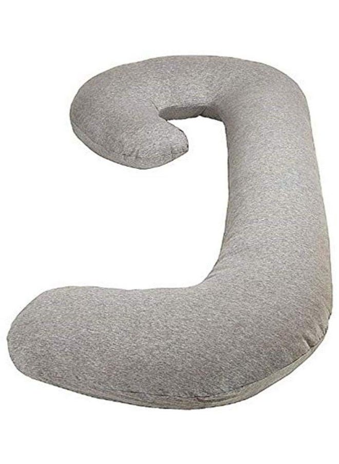 Snoogle Chic Jersey - Snoogle Replacement Cover with Zipper for Easy Use - Heather Gray