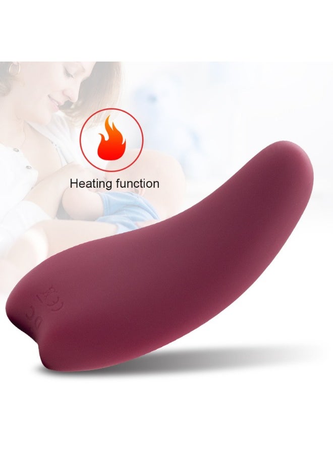 Warming Lactation Massager 2-in-1, Soft Breast Massager for Breastfeeding, Heat + Vibration Adjustable for Clogged Ducts, Improve Milk Flow, Engorgement