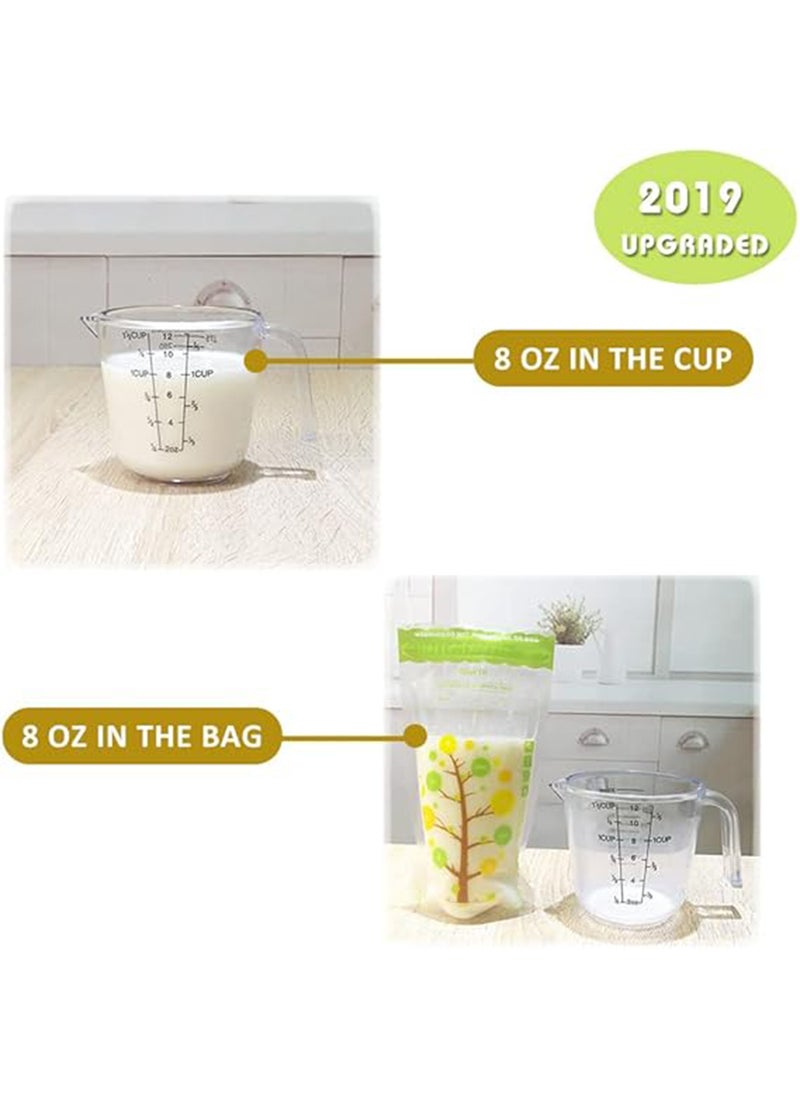 Pack Of 112 Baby Breast Milk Storage Bags With Double Zipper And Self-standing Bottom Design, 250 ML