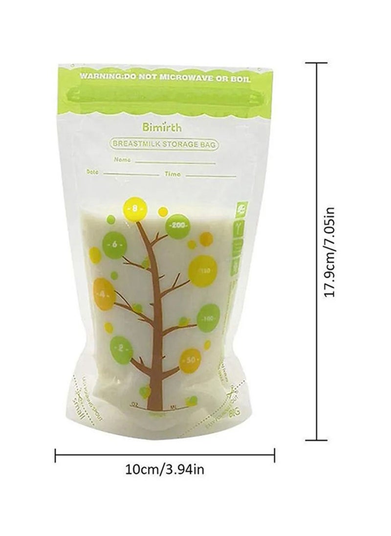 Pack Of 112 Baby Breast Milk Storage Bags With Double Zipper And Self-standing Bottom Design, 250 ML