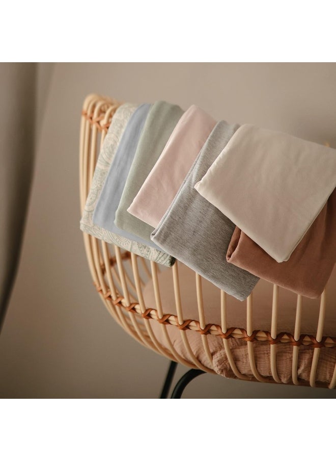 mushie Baby Car Seat Canopy Cover | Breathable & Stretchy Multi Use Cover for Breastfeeding, Nursing, High Chair, Shopping Cart, Strollers (Blush)