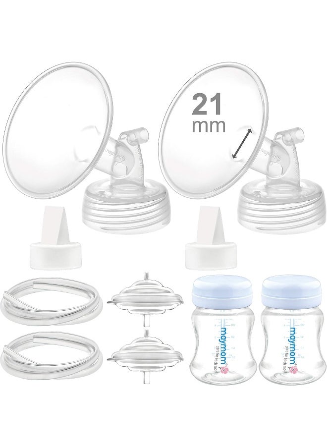 Maymom Pump Parts Work with Spectra S2 Spectra S1, 21mm Flange Valve Tube Bottle Backflow Protector