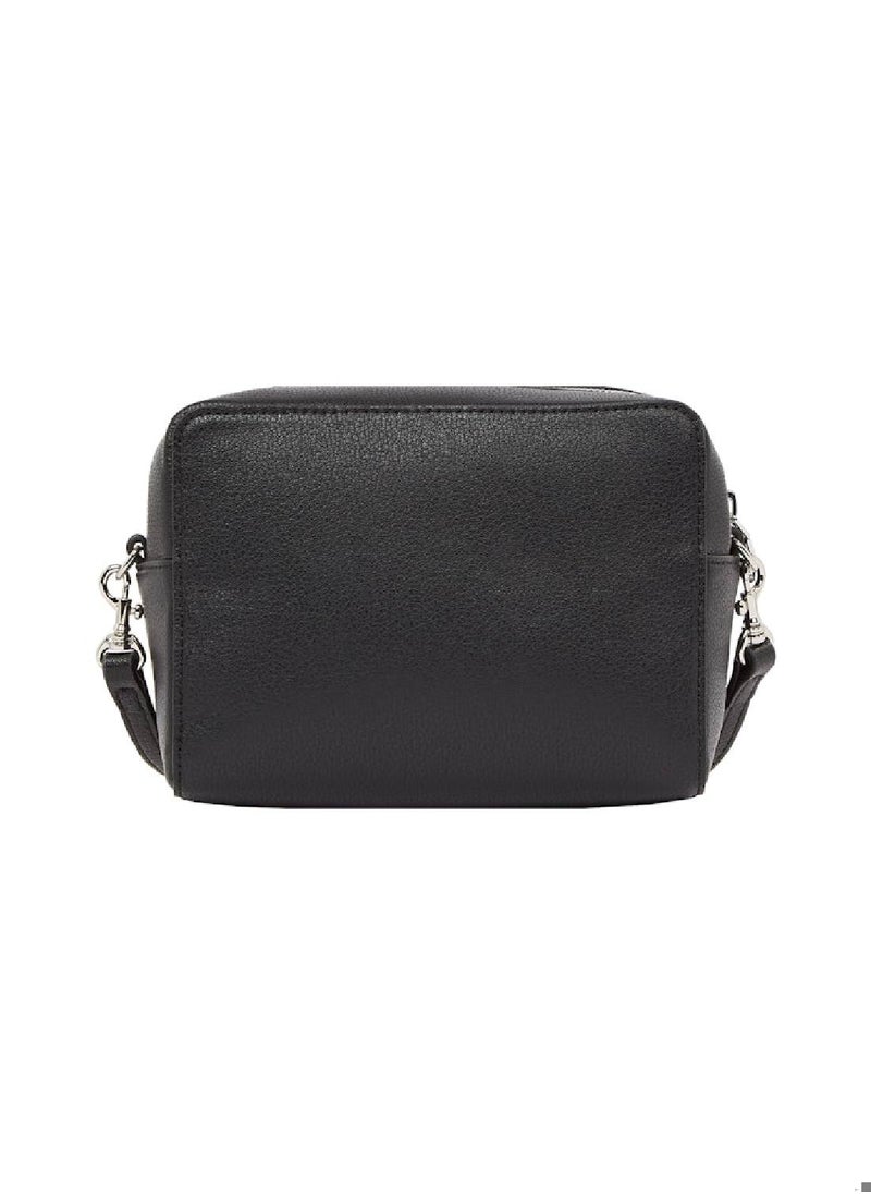 Women's Crossbody Bag, Black - Recycled Polyester