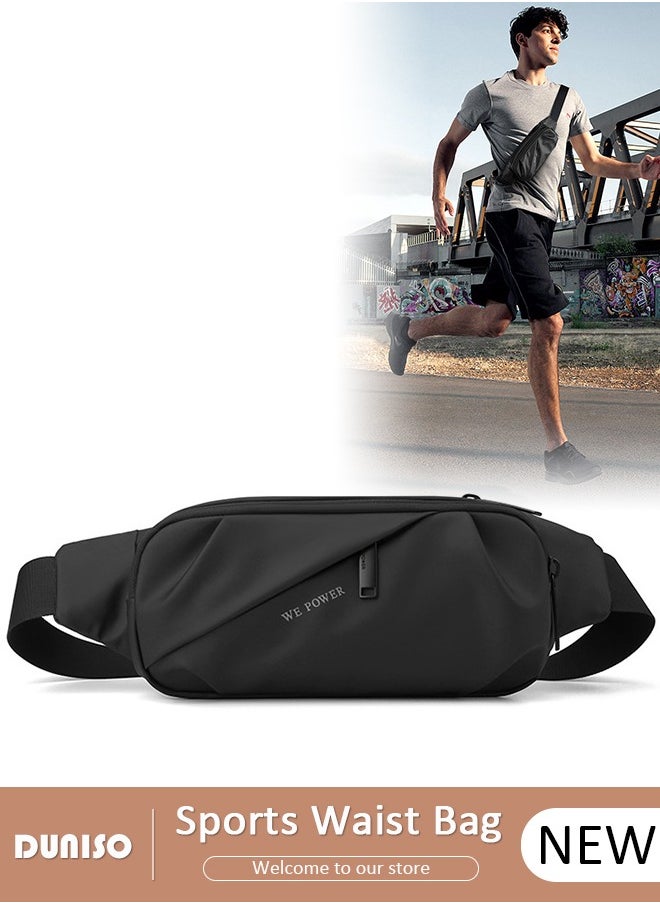 Waist Pack for Women Men , Crossbody Waist Bag Pack Belt Bag for Travel Walking Running Hiking Cycling, Pouch Hip Bum Bag Chest Bag with Adjustable Strap For Gym Fitness Workout Travel Work Commuting