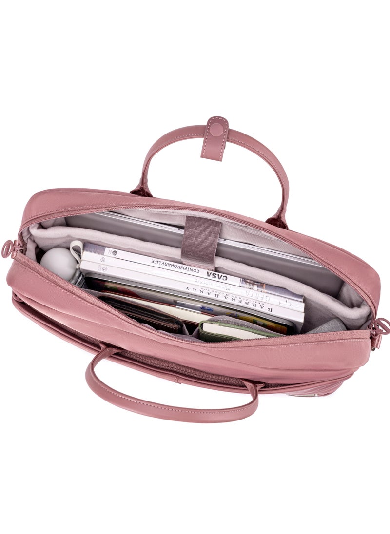 Premium Lightweight Laptop Bag for Women Water Resistant Multifunctional Hand Bag with Multiple Pockets for Casual/Work/College/ School, CB00772- Nostalgia Rose