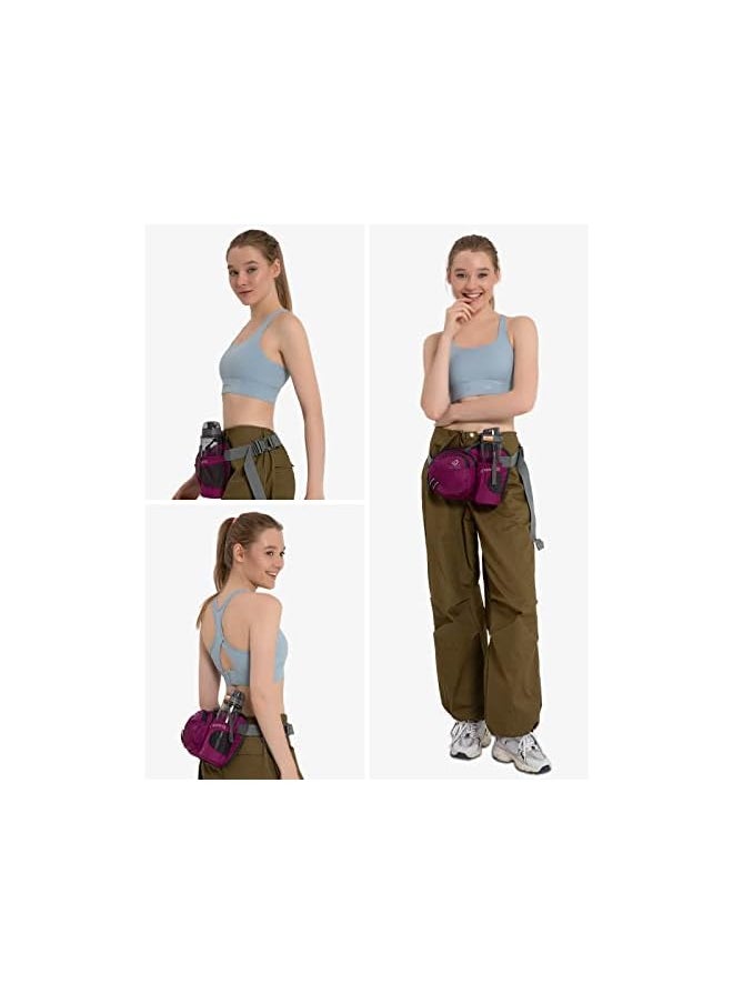 WATERFLY Fanny Pack Waist Bag: Waist Pack for Women Men with Water Bottle Holder Hiking Fanny Pack for Running Walking DogWalking Travel Cycling