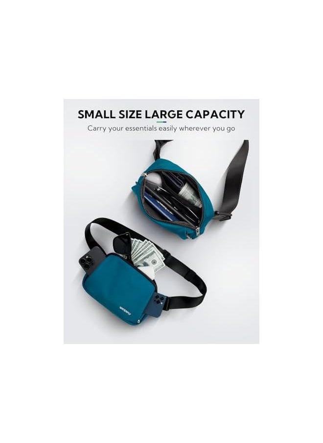 WATERFLY Crossbody Belt Fanny Pack: Sports Walking Waist Bag Runner Belt Bum Bag Hip Fannie Pack Phanny Fannypack Woman Man for Hiking Jogging Running