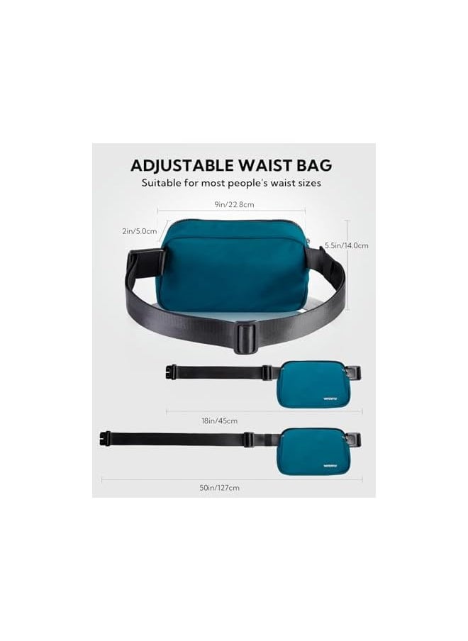 WATERFLY Crossbody Belt Fanny Pack: Sports Walking Waist Bag Runner Belt Bum Bag Hip Fannie Pack Phanny Fannypack Woman Man for Hiking Jogging Running