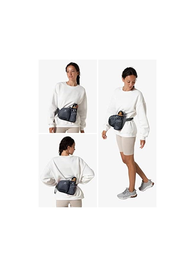 WATERFLY Fanny Pack Waist Bag: Waist Pack for Women Men with Water Bottle Holder Hiking Fanny Pack for Running Walking DogWalking Travel Cycling