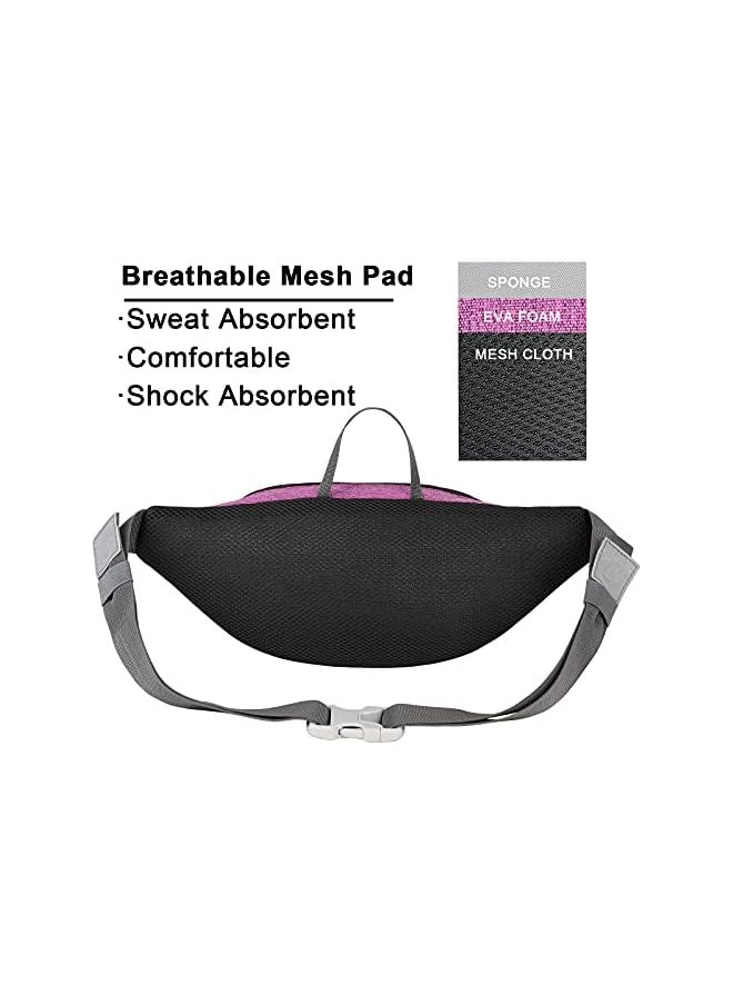 WATERFLY Waist Pack Fanny Pack for Men Women Large Bum Bag with Multi Pockets for Running Hiking Camping Workout Cycling