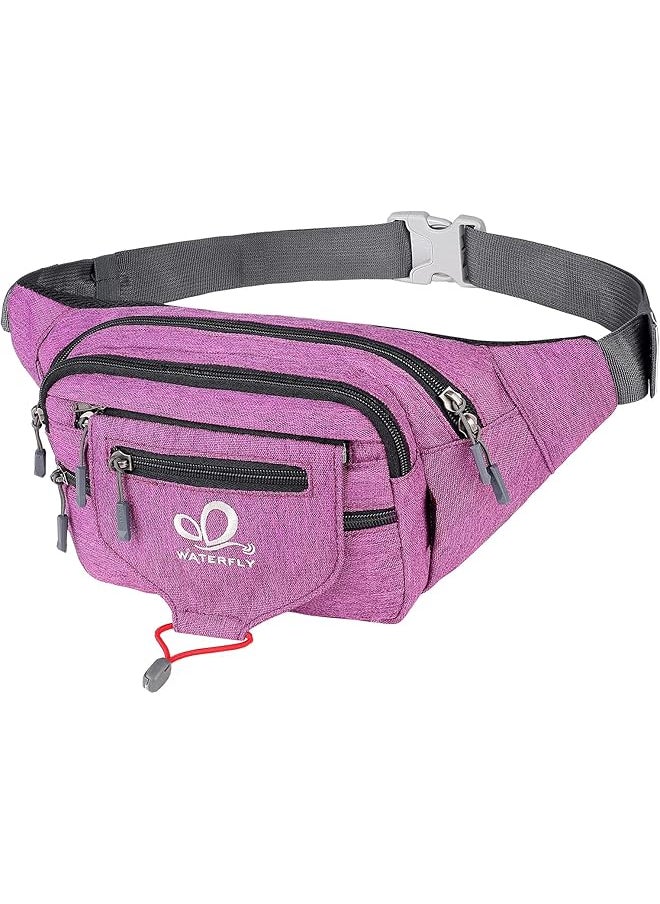 WATERFLY Waist Pack Fanny Pack for Men Women Large Bum Bag with Multi Pockets for Running Hiking Camping Workout Cycling
