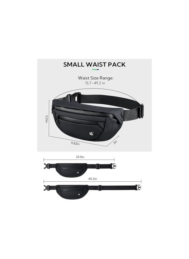WATERFLY Fanny Pack Waist Pack: Fashion Waist Bag for Women Men Small Belt Bag Crossbody Belt Anti Theft Fanny Pack for Hiking Running Travel Walking