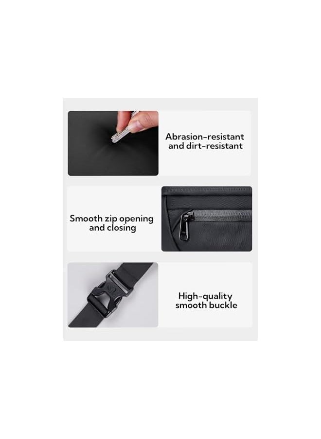 WATERFLY Fanny Pack Waist Pack: Fashion Waist Bag for Women Men Small Belt Bag Crossbody Belt Anti Theft Fanny Pack for Hiking Running Travel Walking