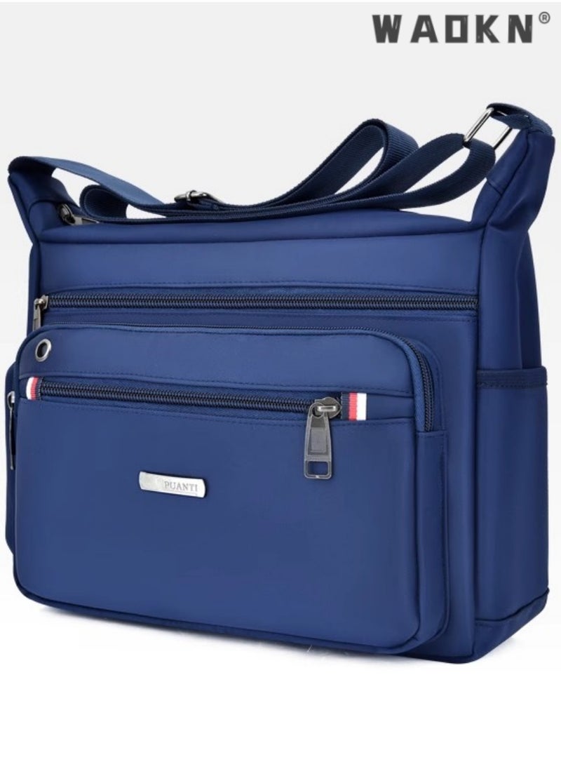 Messenger Bag for Men,Shoulder Bag for All-Purpose Use Travel Bag Sling Bag Crossbody Bags,Hand Luggage,Leisure,Work,Office,Nylon Messenger Bag for Work Business Office School Bags Purse (Blue)