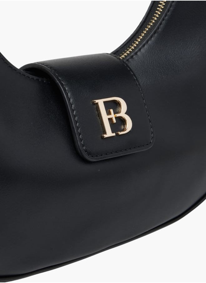Women Solid Shoulder Bag with Detachable Strap