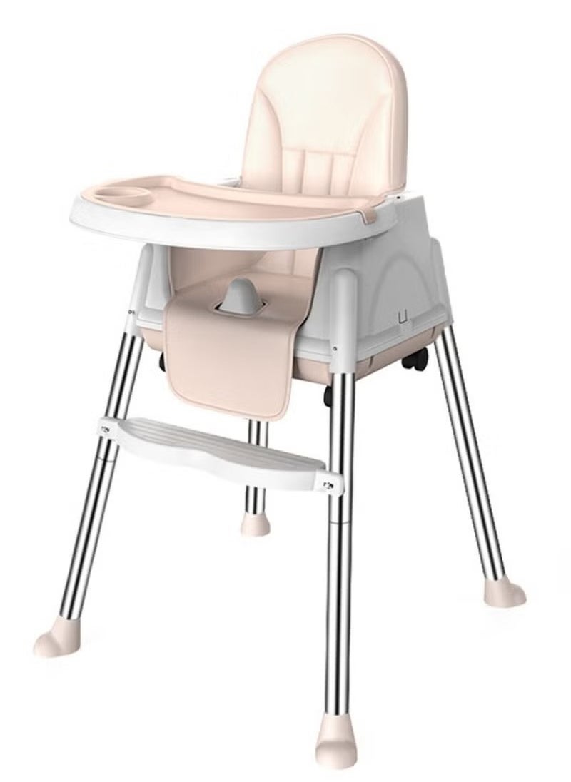 Baby High Chair High Chairs for Babies and Toddlers Harness Foldable High Chair for Space-Saving Adjustable Dining Tray Backrest & Height Easy to Clean Surface