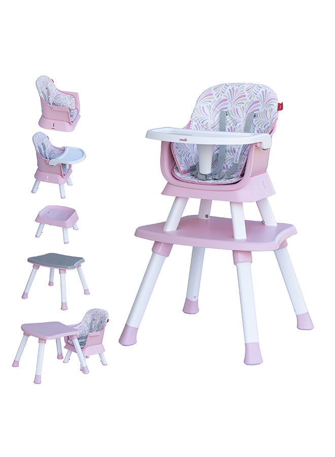 6-In-1 Baby High Chair - Pink