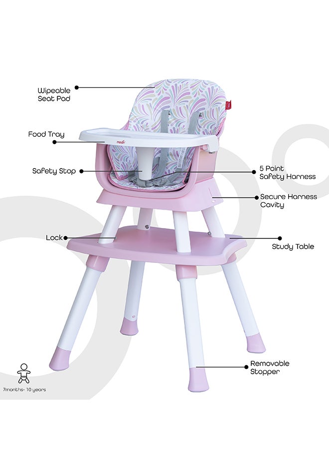 6-In-1 Baby High Chair - Pink