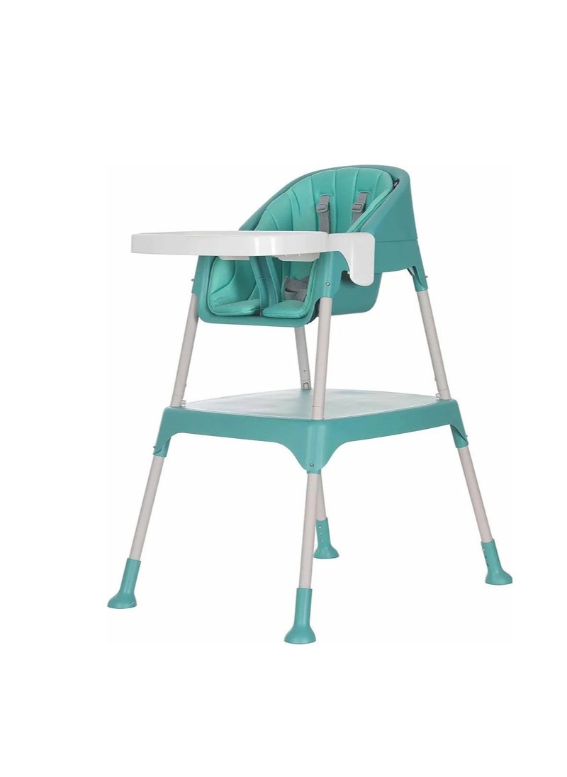 High Chair For Children 3 in 1 Convertible Turquoise.