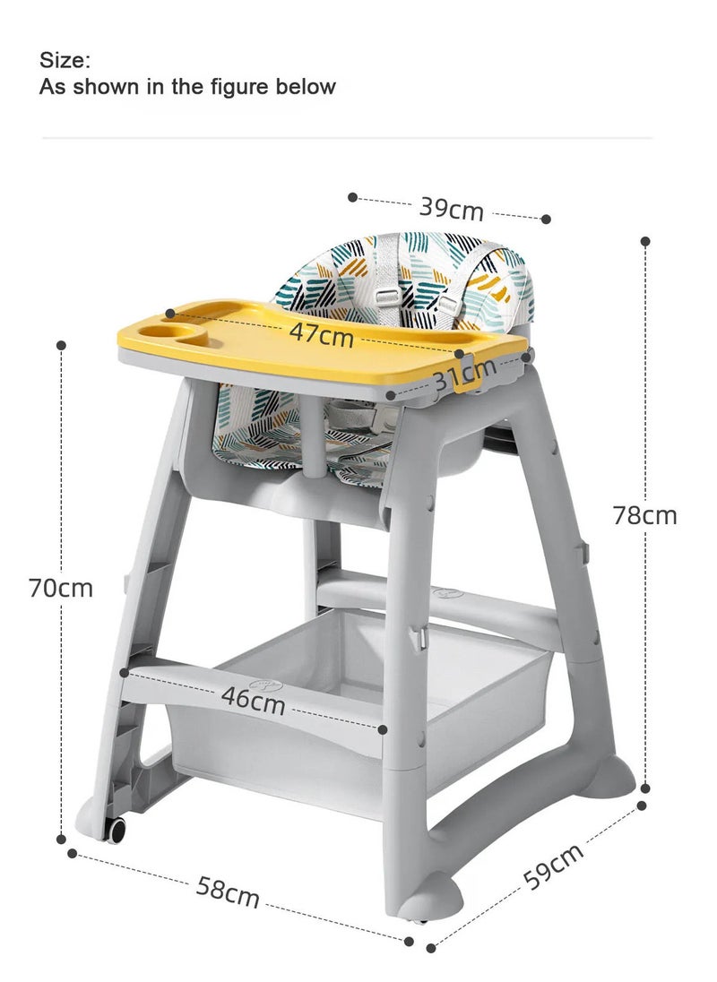 Adjustable Baby Dining and Feeding Chair – High Chair for Kids with Safety Features and Comfortable Design