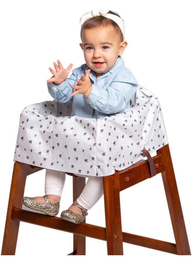 J.L. Childress Healthy Habits Disposable Restaurant High Chair Cover Individually Wrapped for Travel Convenience