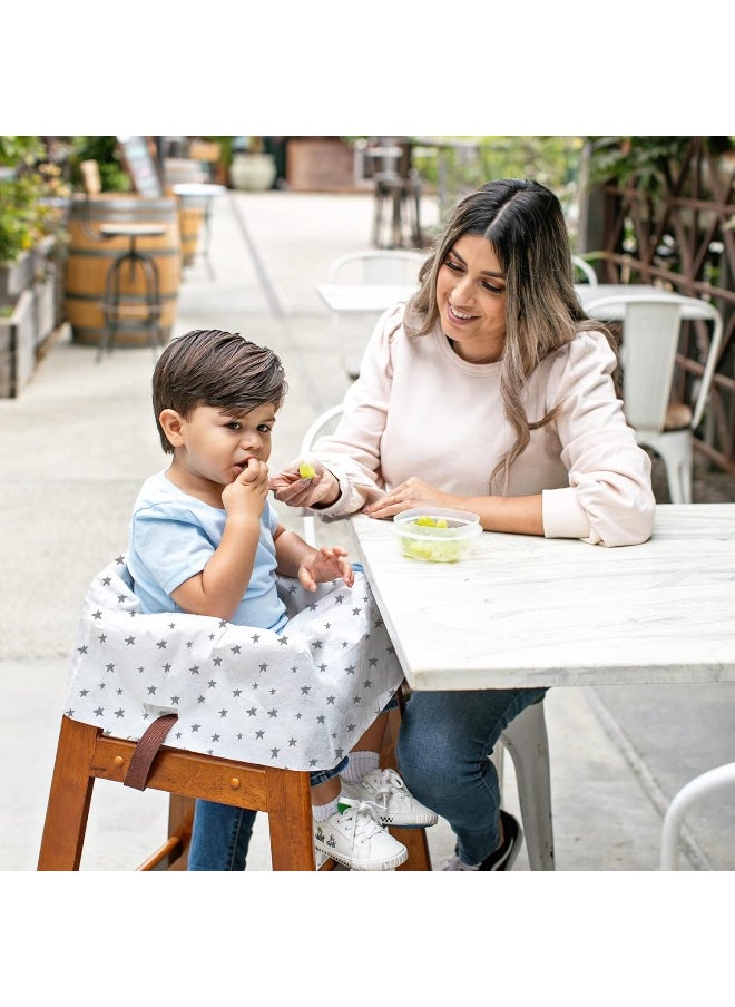 J.L. Childress Healthy Habits Disposable Restaurant High Chair Cover Individually Wrapped for Travel Convenience