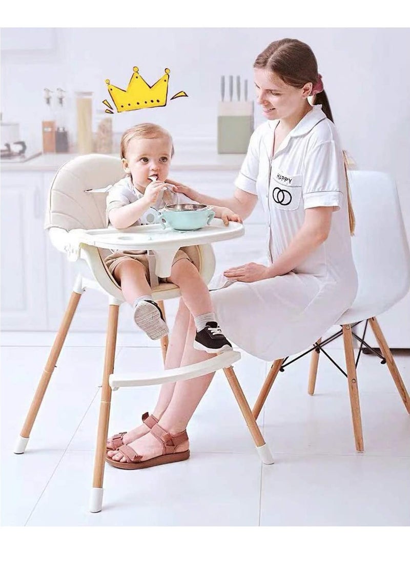 Baby Dining Chair 3-in-1 Portable High Chairs Comfort and Security Adjustable Height Foldable Toddler Seat