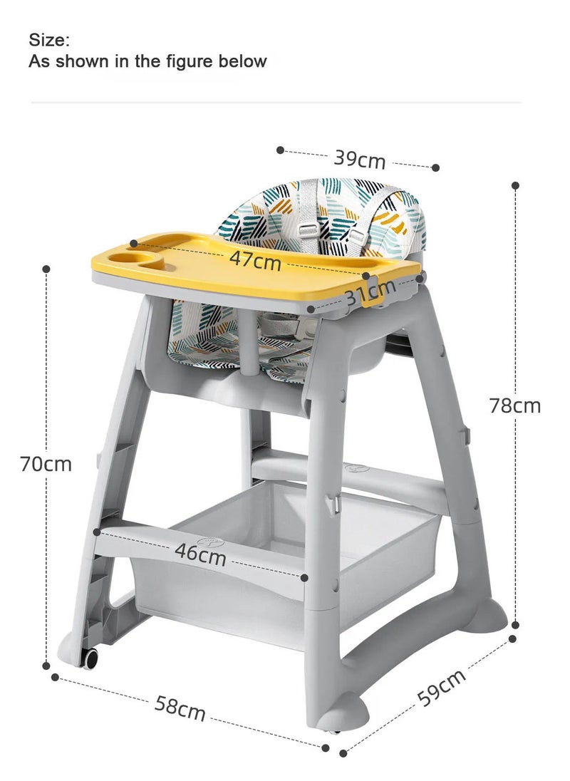 Adjustable Baby Dining and Feeding Chair – High Chair for Kids with Safety Features and Comfortable Design