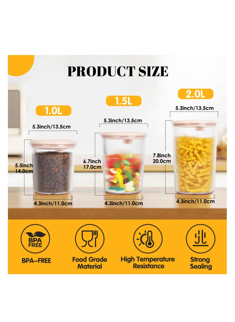 Vacuum Seal Containers for Food Storage, BPA-Free, Leak Proof & Moisture Proof, Vacuum Sealer Machine Kit, Keeps Food Fresh Up to 5 Times Longer, Premium Airtight Containers, Set of 3