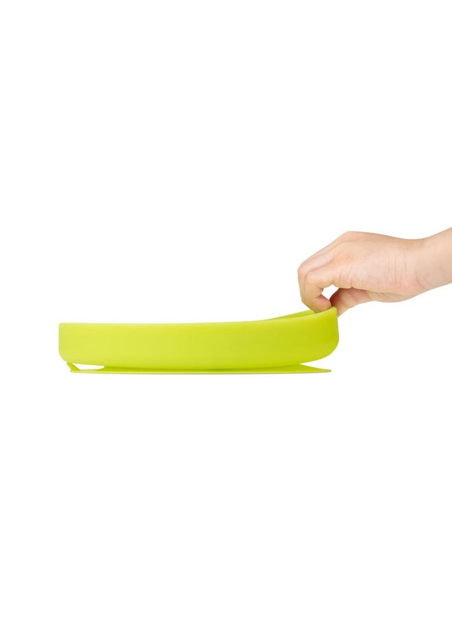 Olababy 100% Silicone Suction Plate | Toddler Plates with Suction | Divided Plates for Kids | Self Feeding Baby Essentials | Baby Registry Must Haves | Microwave Dinner Plates (Blueberry)