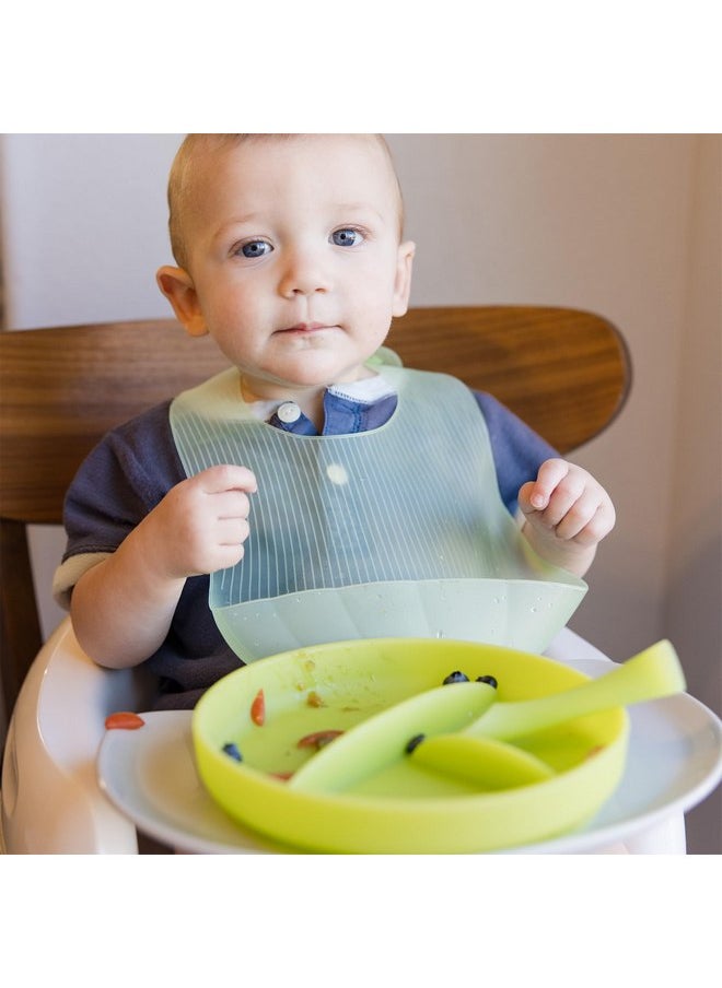 Olababy 100% Silicone Suction Plate | Toddler Plates with Suction | Divided Plates for Kids | Self Feeding Baby Essentials | Baby Registry Must Haves | Microwave Dinner Plates (Blueberry)