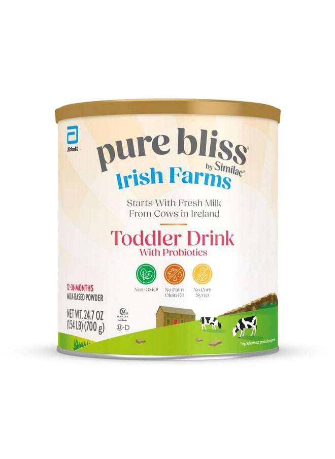 Pure Bliss by Similac Irish Farms Toddler Drink,* Easy to Digest, Non-GMO, Powder, 24.7-oz Can