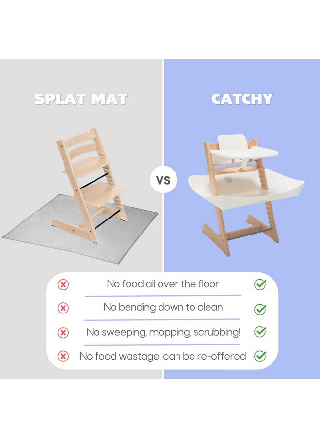 CATCHY - Food Catcher - Compatible with Stokke Tripp Trapp High Chair - Highchair Sold Separately - Baby & Toddler Food & Mess Catcher - Under High Chair Accessory - Baby Feeding Essentials