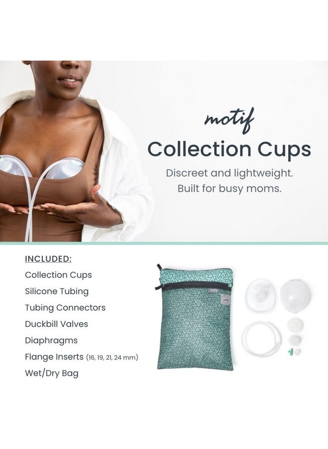 Motif Medical Breast Milk Collection Cups - Wearable, Discreet & Comfortable - Leak-Proof 5 oz Cups with Tubing Included - Works with Luna and Duo Breast Pumps