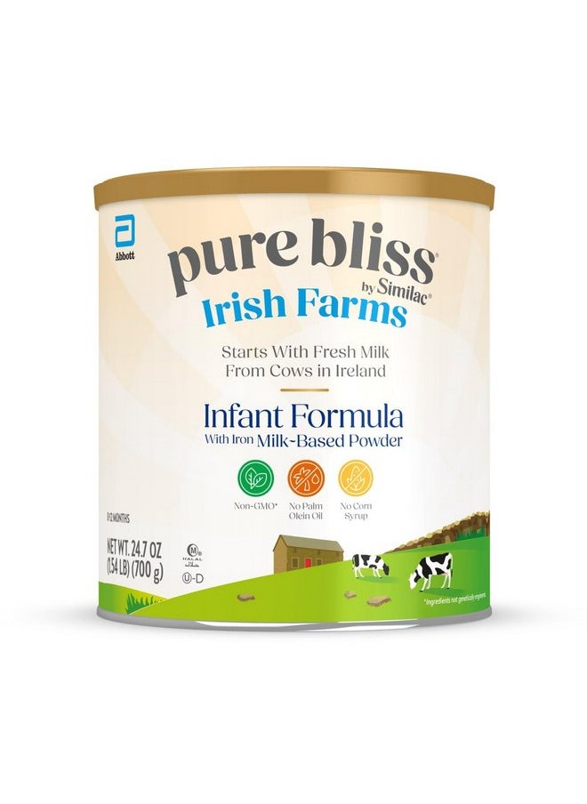 Pure Bliss by Similac Irish Farms Infant Formula, Easy to Digest, Non-GMO, Powder, 24.7-oz Can